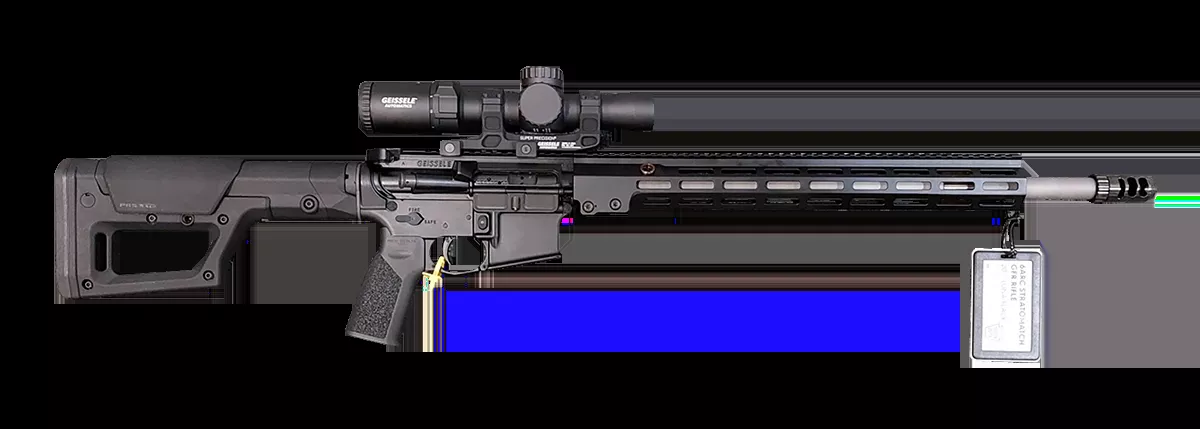 Geissele Automatics GFR Stratomatch 6mm ARC 5+1 20" Free Float 15" Handguard Brake Adj Magpul PRS Lite Stock Black 08379LB