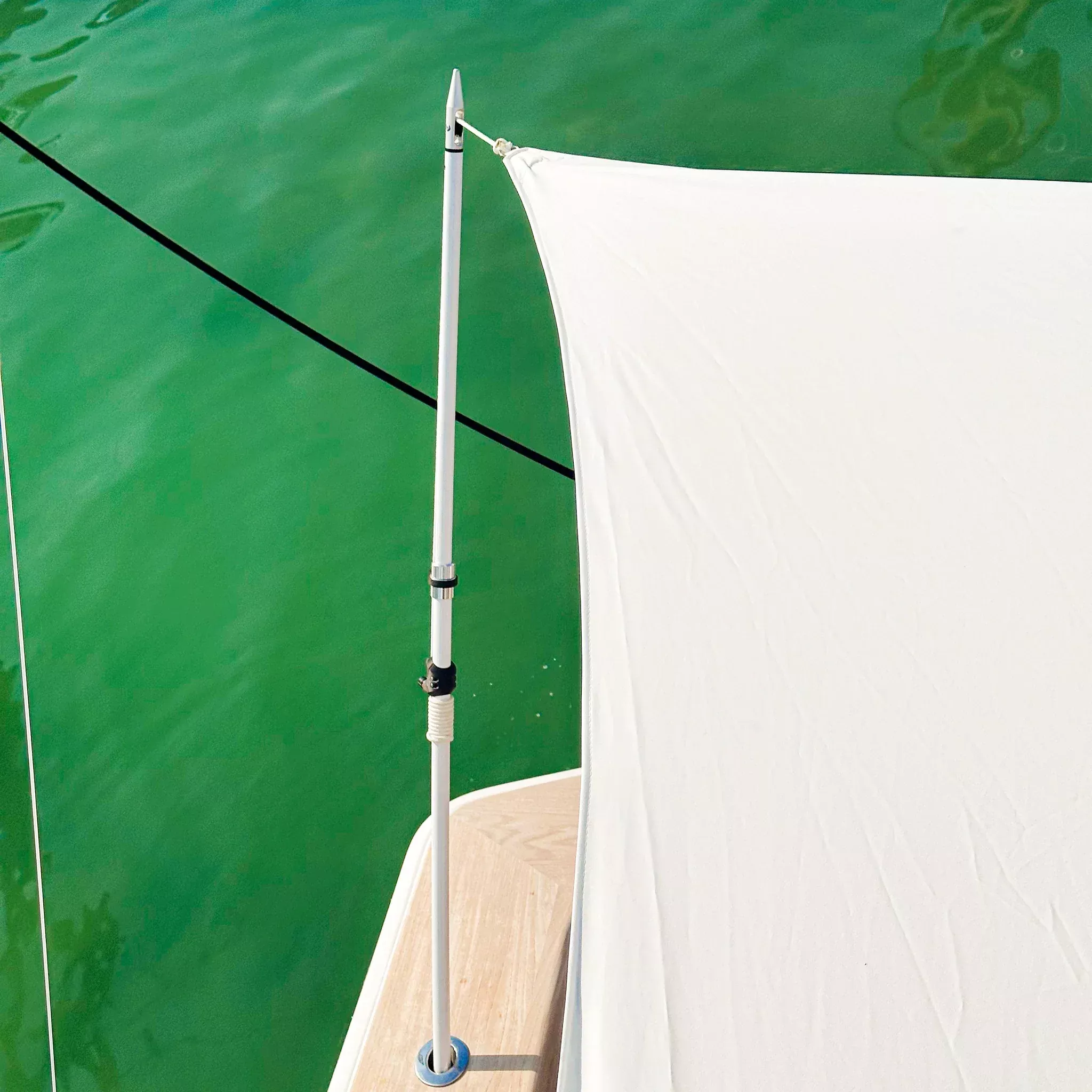 Gemlux | Cockpit Shade Poles | Model AR-HB2-5PTO5-POLE-PAIR | Pole Length 60″ | UV-Resistant Carbon Fiber | For Boats with Standard Rod Holders