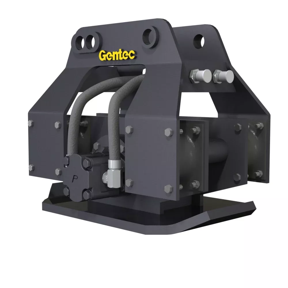 Gentec Equipment Pin-On Hydraulic Plate Compactors | Model GE870 & GE980 | Bottom Plate 21″ & 40″ | Machine Size 1.5–29 Tons | For Excavators