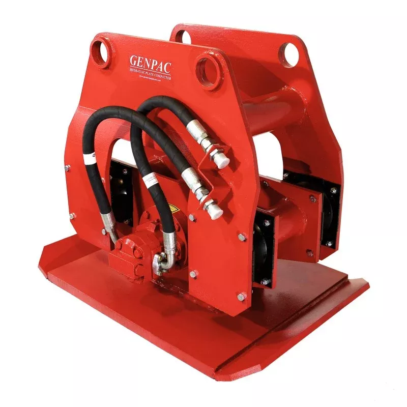 Gentec Equipment Pin-On Hydraulic Plate Compactors | Model GE980 | Bottom Plate 29″ x 40″ | Machine Size 16–29 Tons | For Excavators