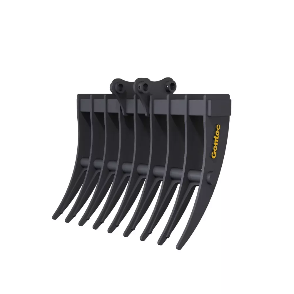 Gentec Equipment Rake | Rake Width 36″ & 40″ | Machine Size 2.3-3.9 Tons | For Excavators