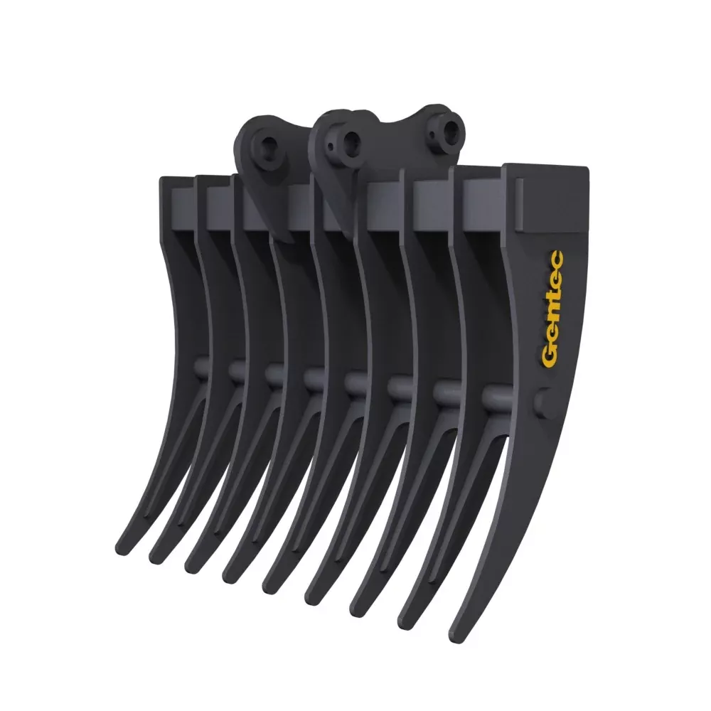 Gentec Equipment Rake | Rake Width 40" & 48" | Machine Size 4.0-5.9 Tons | For Excavators