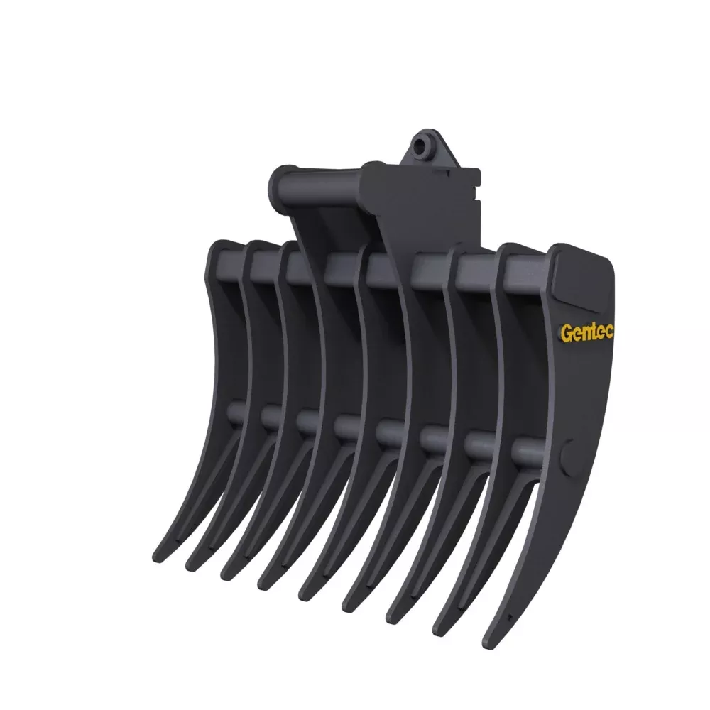 Gentec Equipment Rake w/ 1.25″ T-Pin | Rake Width 36″ | Machine Size 2.3-3.9 Tons | For Excavators