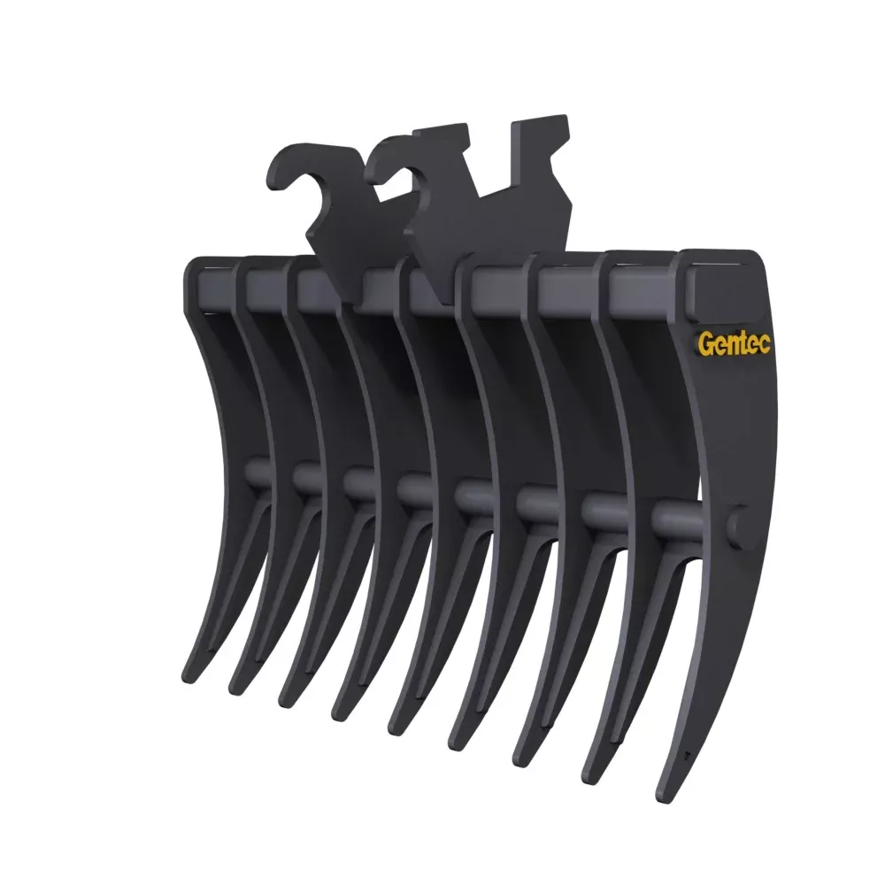 Gentec Equipment Rake w/ Canada Wedge Coupler | Rake Width 40" | Machine Size 2.3-3.9 Tons | For Kubota KX040