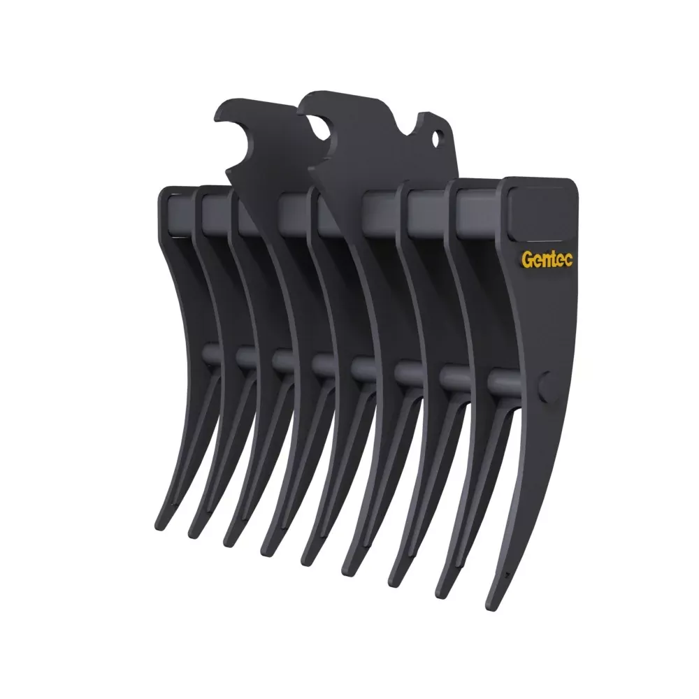Gentec Equipment Rake w/ USA Quick Coupler | Rake Width 40" | Machine Size 4.0-5.9 Tons | For Kubota KX057