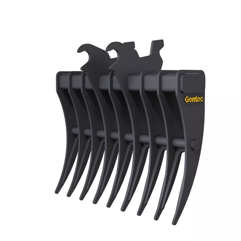 Gentec Equipment Rake w/ Wedge Coupler | Rake Width 40" & 48" | Machine Size 4.0-5.9 Tons | For John Deere 50