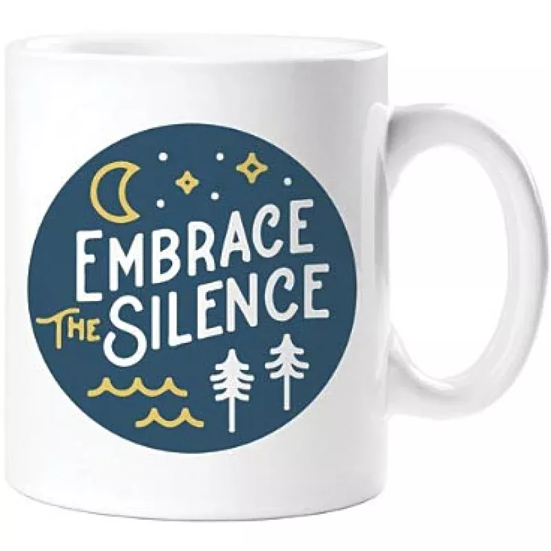 Gibbs Smith Embrace The Silence Mug – 16 oz Coffee Cup