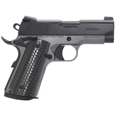 Girsan 392052 MC1911 SC Untouchable Sub-Compact Frame 45 ACP 6+1 3.40" Black Steel Barrel, Black Serrated Steel Slide, Stainless Frame w/Beavertail, Black Polymer Grip