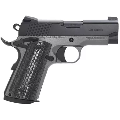 Girsan 392067 MC1911 SC Untouchable Sub-Compact Frame 9mm Luger 7+1 3.40" Black Steel Barrel, Black Serrated Steel Slide, Stainless Frame w/Beavertail, Black Polymer Grip