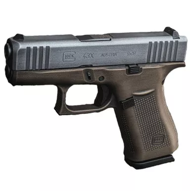 Glock 43X Bronze / Silver 9Mm 3.4" Barrel 10-Rnd