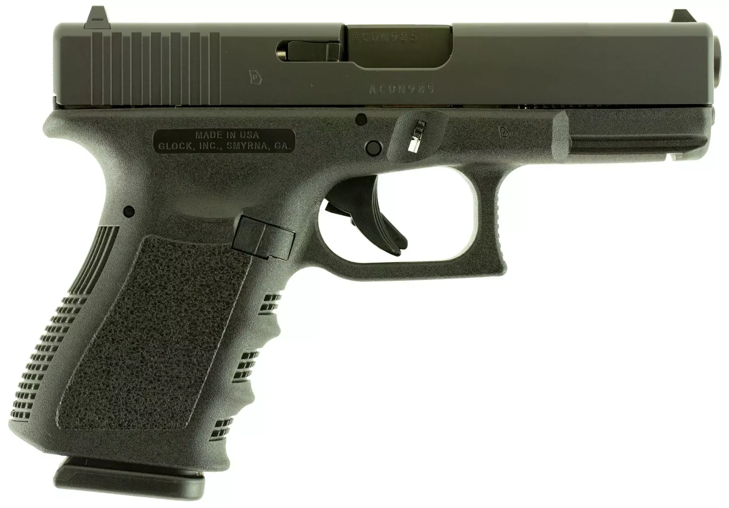 Glock G19 Gen 3 Compact 9mm Luger Pistol 4.01" 10+1 Black UI1950201