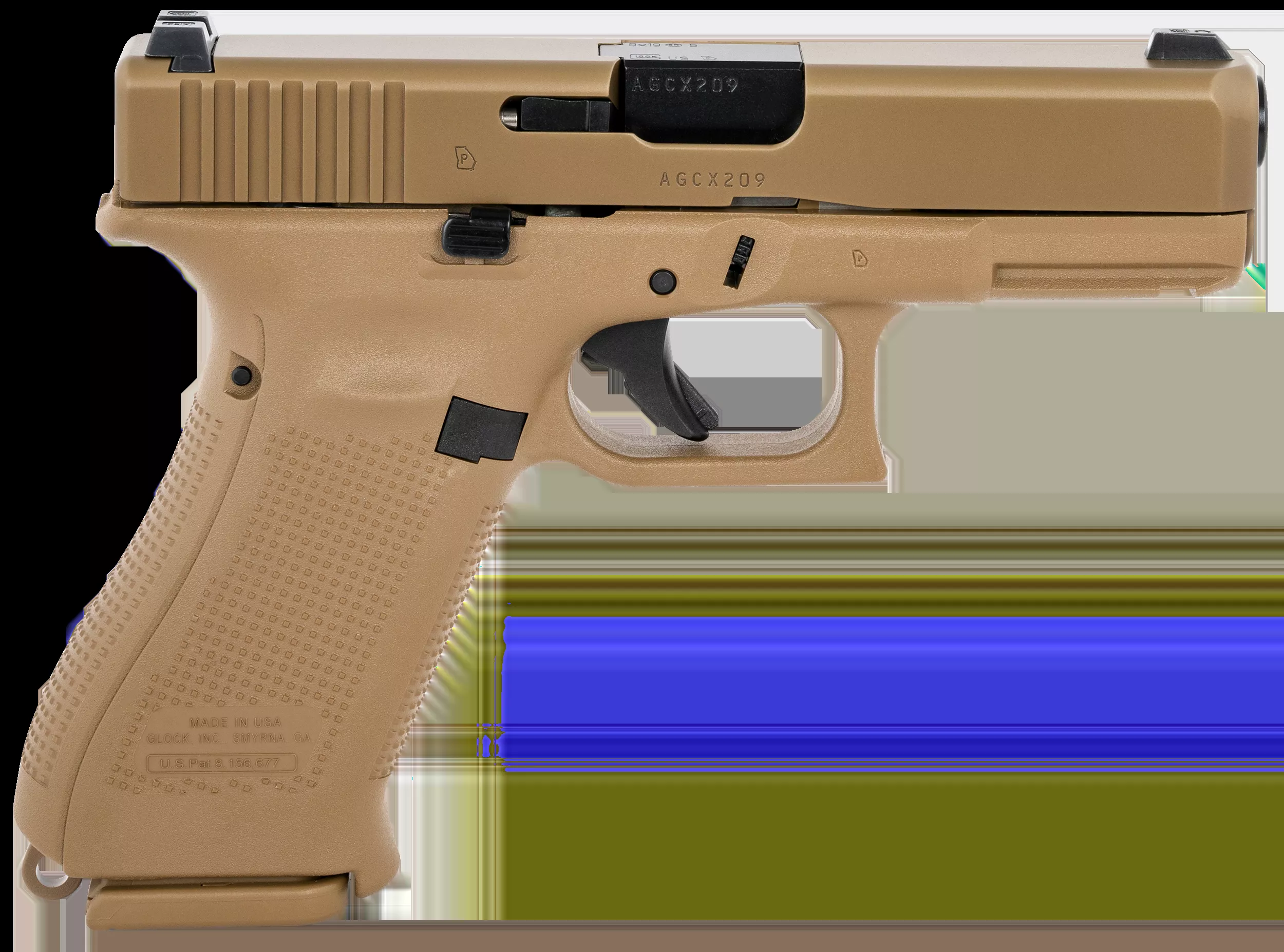 Glock G19X Crossover 9mm 4.02" 10+1 Bronze Polymer Frame Coyote nPVD Slide Glock NS UX1950701