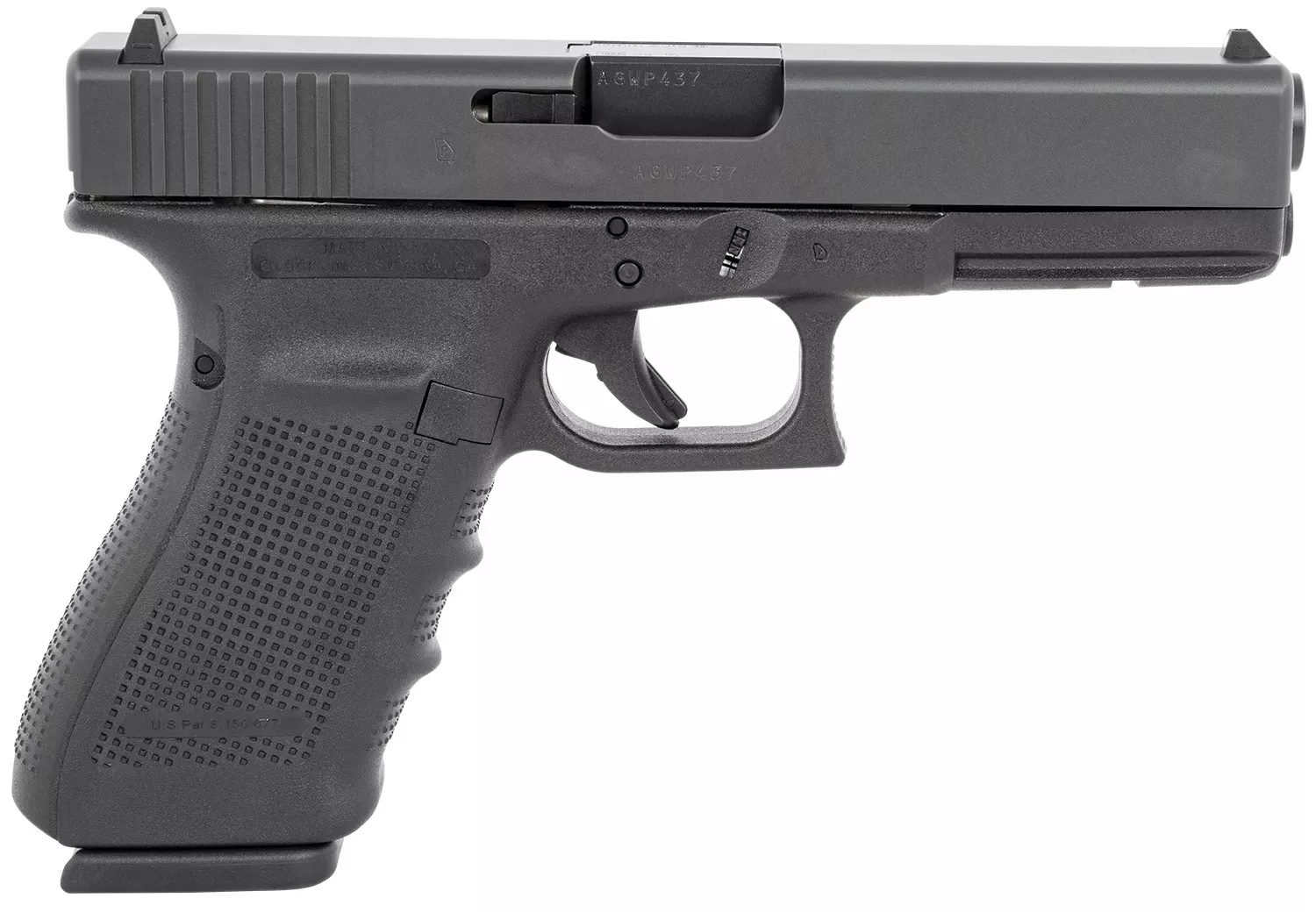 Glock G20 Gen4 (US Made) 10mm Auto 4.61" 15+1, Black, Finger Grooved Polymer Frame, Serrated Slide