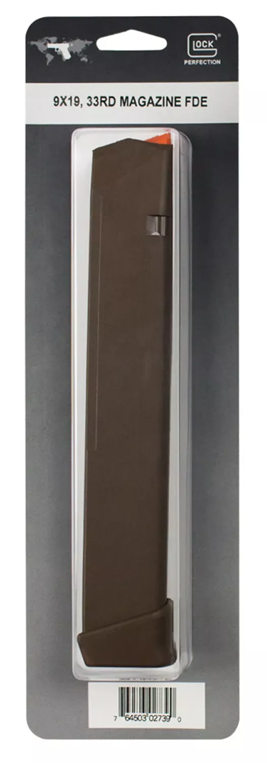 Glock OEM Flat Dark Earth Detachable 33rd 9mm Luger for Glock 34,17,26,19,45