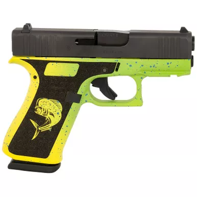 Glock UX4350204MAHIFR G43X Sub-Compact Frame 9mm Luger 10+1 3.41" Black GMB Barrel, Black nDLC Serrated Steel Slide, Mahi Polymer Frame w/Front Rail & Beavertail, Black Textured Grip, Ambidextrous