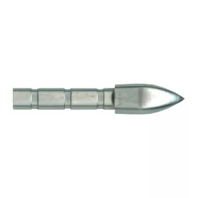 Gold Tip GLU204SM10012 Glue In Points Kinetic 400-500 100 Grain, Silver, 12 Pack