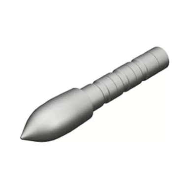 Gold Tip GLU204SM8012 Glue In Points .204 SM 80 Grain, Silver, 12 Pack
