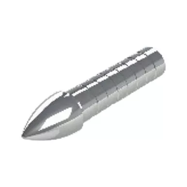Gold Tip GLU2463512 Glue In Points .246 35 Grain, Silver, 12 Pack