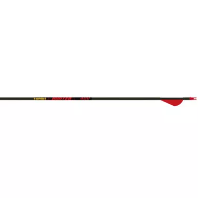 Gold Tip HUN400A26 Hunter Arrows 400 Raptor Vanes Black, 6 Pack