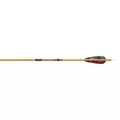 Gold Tip TRAD600F6 Traditional Arrows 600 4 Inches Feathers Brown, 6 Pack