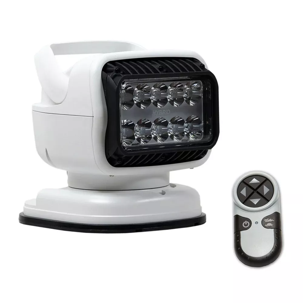 Golight GT Series LED Hybrid Portable Light w/Permanent Shoe Mount Handheld Wireless Remote – 12V – White [79008GT]
