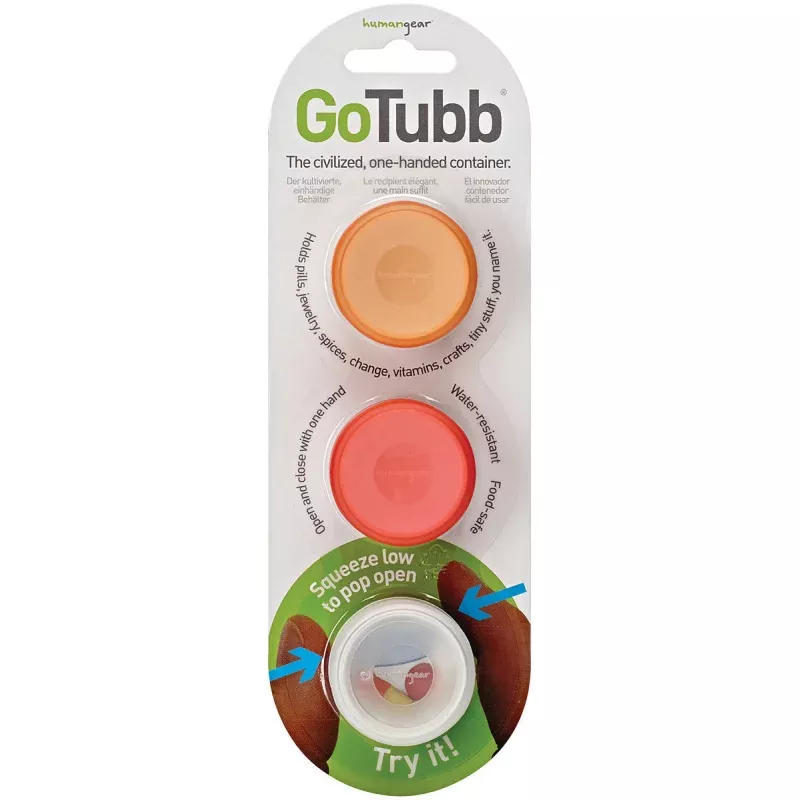 Gotubb Sm 3 Pk Clear,Org,Red
