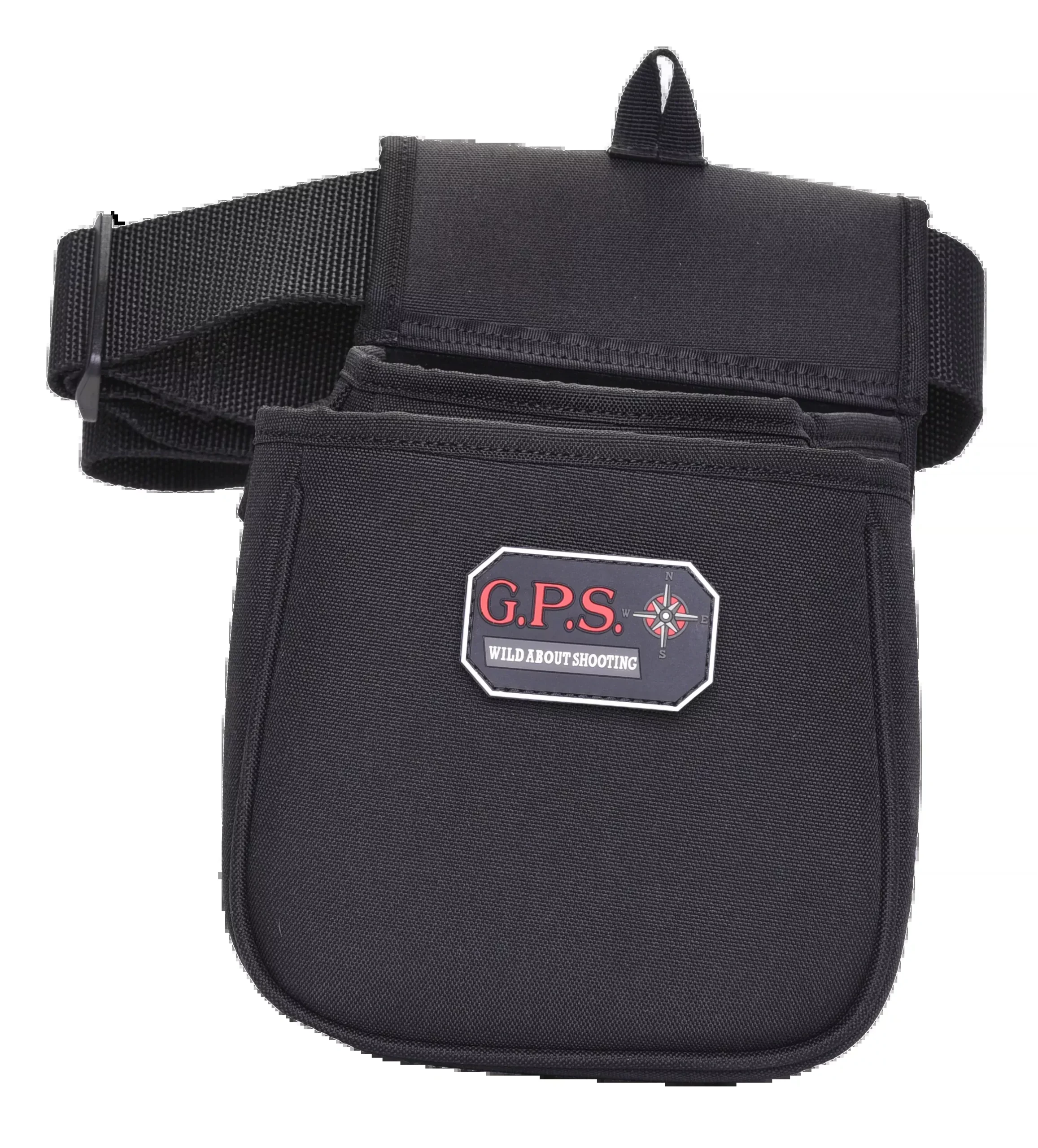 Gps Sporting Clay Contoured Double Shotshell Pouch Black W/belt