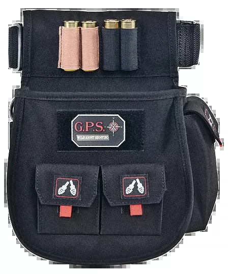 Gps Sporting Clays Deluxe Double Shell Pouch Black W/belt