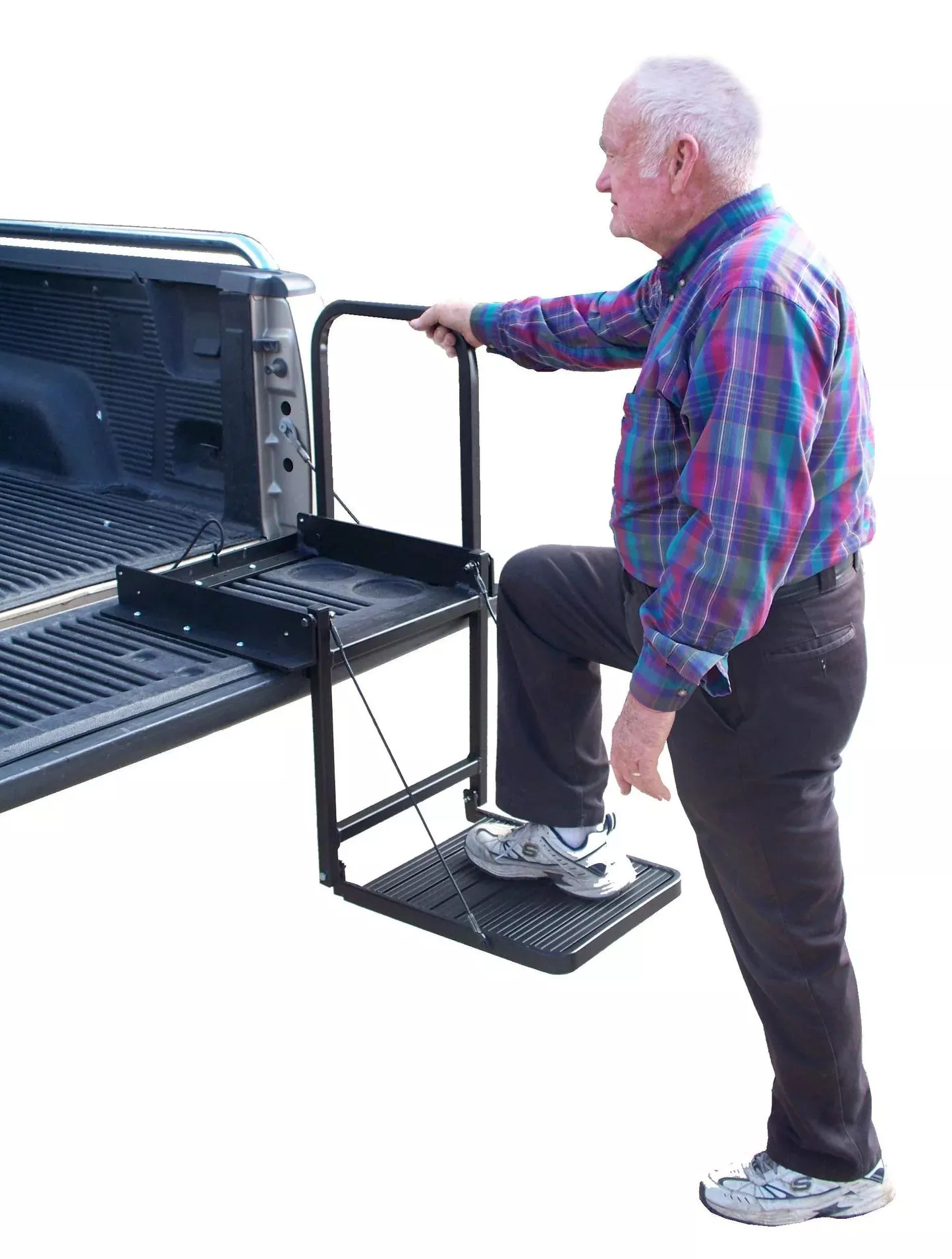 Great Day | Truck N’ Buddy | Model TNB2000B | Step Platform Width 16″ | 300 lb Capacity | For Standard Pickup Trucks | Aircraft Aluminum | Horsepower 40+ HP | For Trucks
