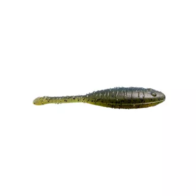 Great Lakes Finesse Flat Cat 2.25" Green Pumpkin Black Flake