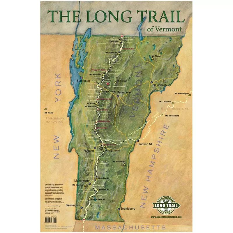 Green Mountain Club Vermont’s Long Trail PO Ster