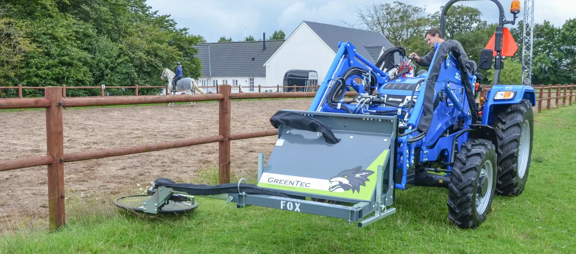 GreenTec FOX 25 Carrier Frame | Model OPTE4051 / OPTE4272.1 / OPTE4500 | Cutting Width 31.5″ | 6.6–10.6 GPM | 25–40 HP | For Tractors & Loaders