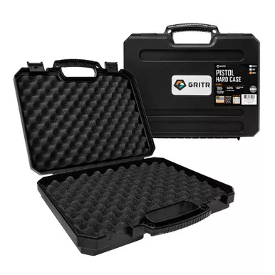 GRITR TSA Approved Hard Pistol Case w/ Foam Padding - Colors