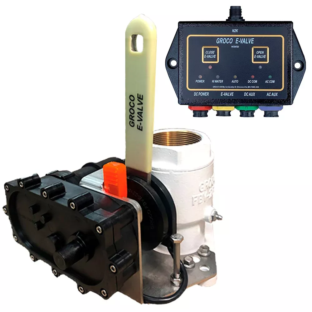 GROCO 3″ E-Valve Kit – Bronze Electric Flanged Seacock – 24V [FBVED-3000 24V]