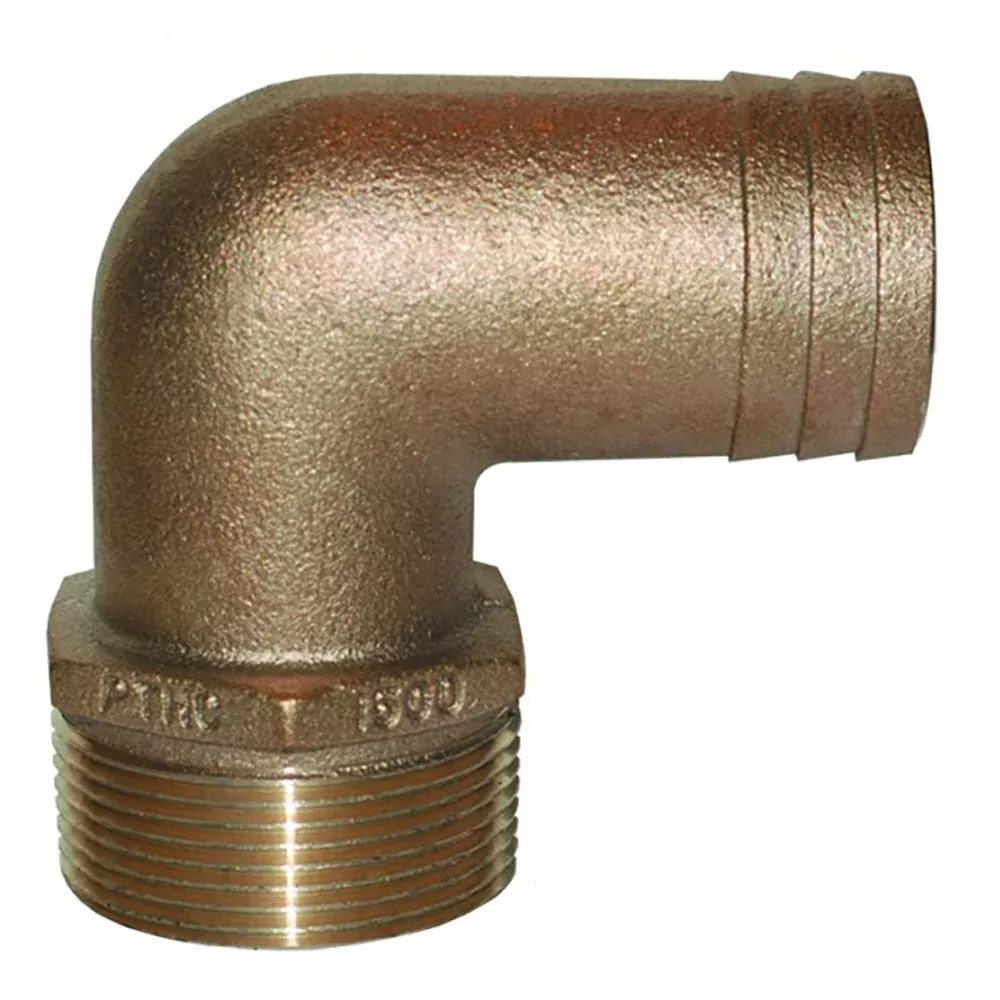 GROCO 3" NPT Bronze 90 Degree Pipe to Hose Fitting - PTHC-3000