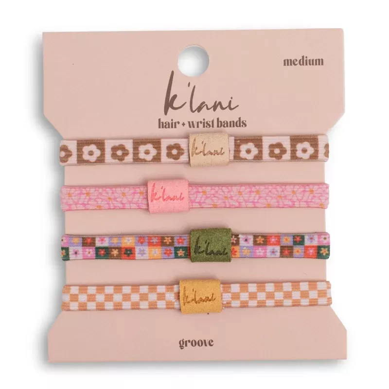 Groove Fun Floral Hair + Wrist Bands