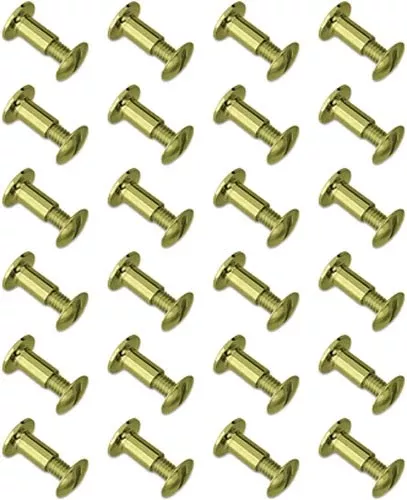 Grovtec Brass Chicago Screws – 24-pack