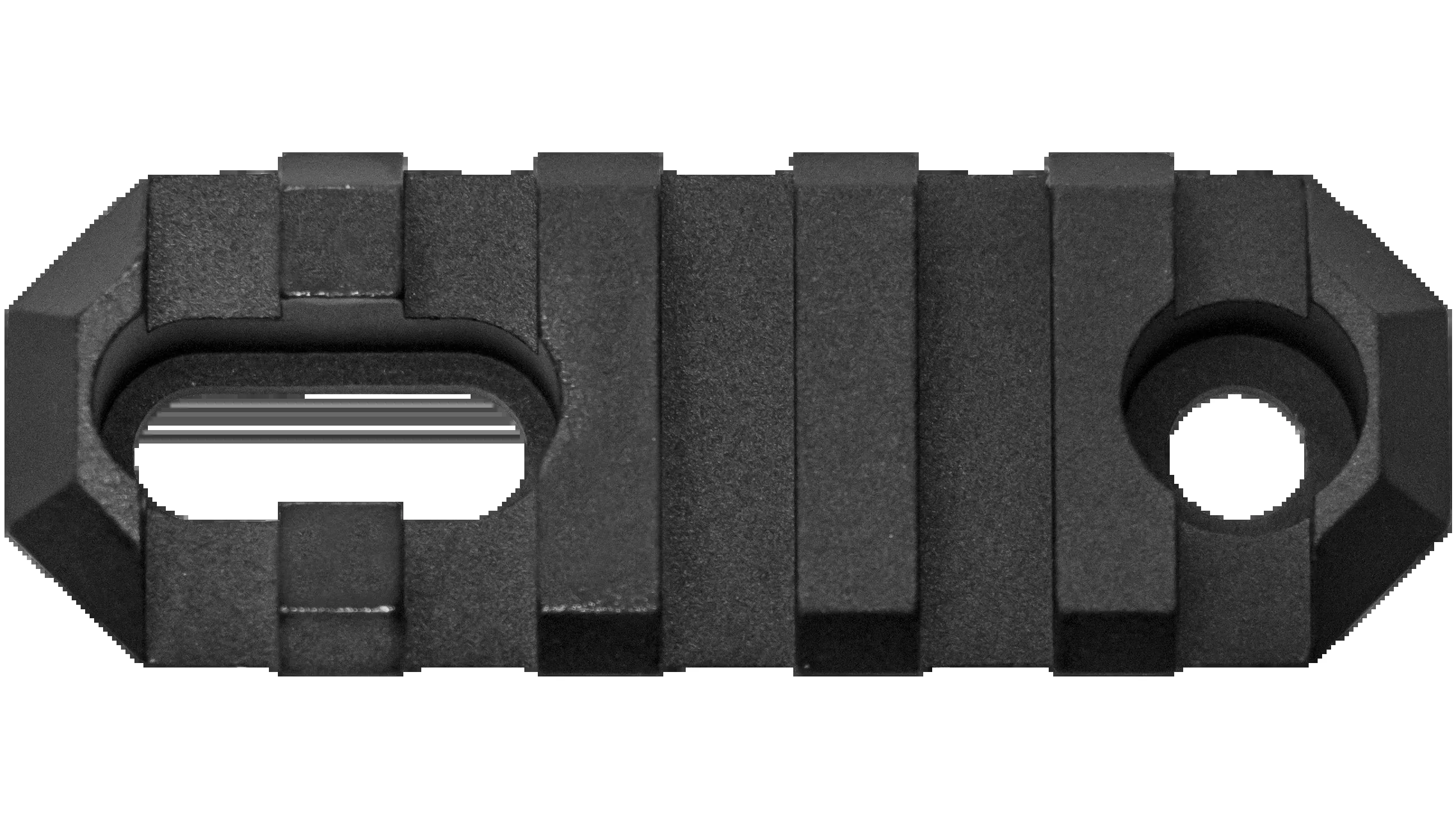 Grovtec Rail Section Stock Ar - 2.2" 5 Slot Aluminum Black