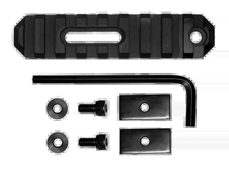 Grovtec Rail Section Stock Ar – 3.8″ 9 Slot Aluminum Black