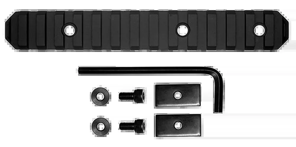 Grovtec Rail Section Stock Ar - 6" 15 Slot Aluminum Black