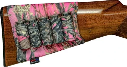 Grovtec Shotgun Shell Holder – For Buttstock True Timber Pink