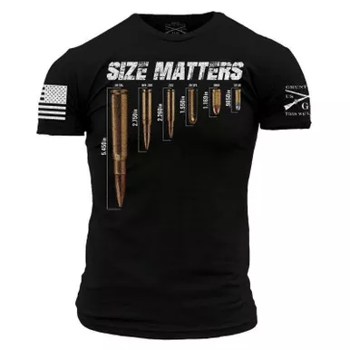 GRUNT STYLE Men's Size Matters Black Short Sleeve Shirt (GS2563)