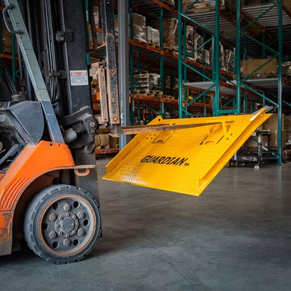 Guardian Industrial Products Steel Dock Board | Model SDBPH-7260-16000 | 60″ L x 72″ W | 16,000 lb Forklift Capacity | For Loading Docks & Truck Trailers