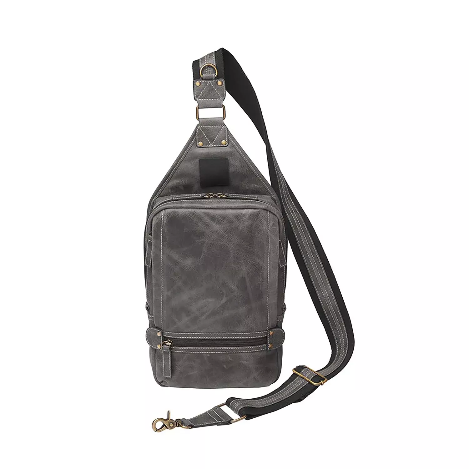 Gun Toten Mamas/kingport Sling Backpack Leather Gray Includes Standard Holster