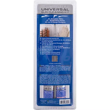 Gunmaster 38256 Universal Cleaning Kit with oil and solvent Black, 19 Pack