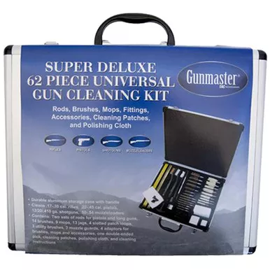 Gunmaster 38296 Super Deluxe Universal Gun Cleaning Kit, Grey, 62 Piece