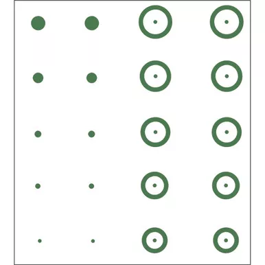 Gunstar Chubbie Target Reticle Set, Green