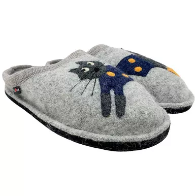 HAFLINGER Cucho Silver Gray Slippers (313080-84)
