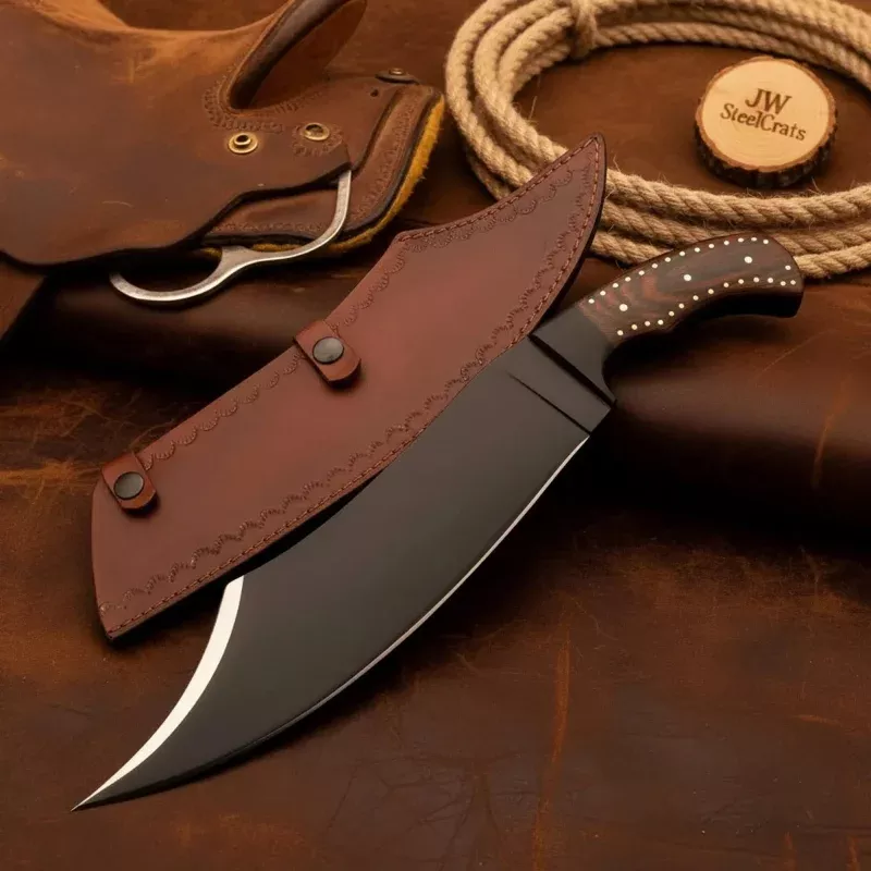 Hand-Forged High Carbon Steel Bowie Knife13-Inch Trailing Point
