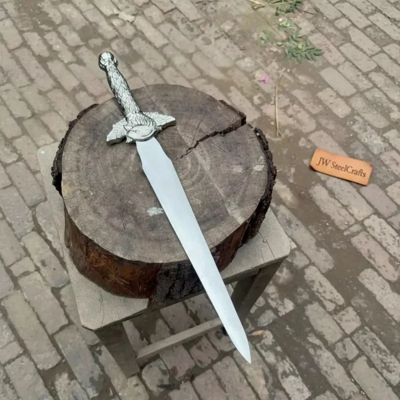 Handmade Medieval Short SwordCarbon Steel Under 20 Inch Double Edge